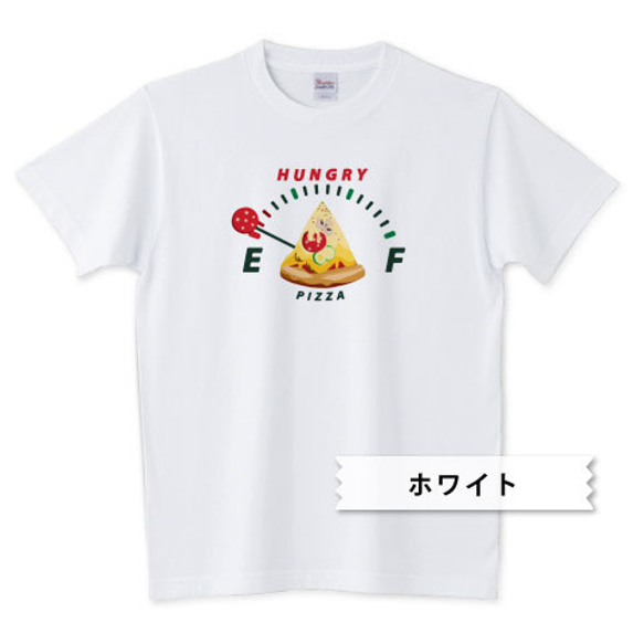 Tシャツ　ピザの腹ペコゲージA 2枚目の画像