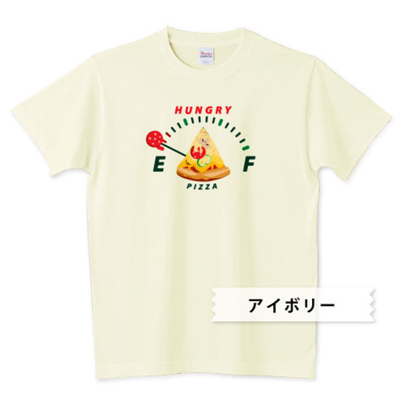 Tシャツ　ピザの腹ペコゲージA 3枚目の画像