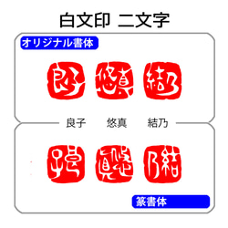 石のはんこ 篆刻 漢字２～３文字落款印 15㍉18㍉角 白文印 朱文印 オーダーメイド篆刻 手彫り 年賀状 2024年 3枚目の画像