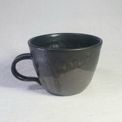 黒マット・灰釉マグカップ(黒土) No.39 5枚目の画像