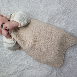 ＆mum イブル スリーパー 赤ちゃん 新生児 ベビー 着脱しやすい 両開き リーフ刺繍《出産祝い/名入れ》 9枚目の画像