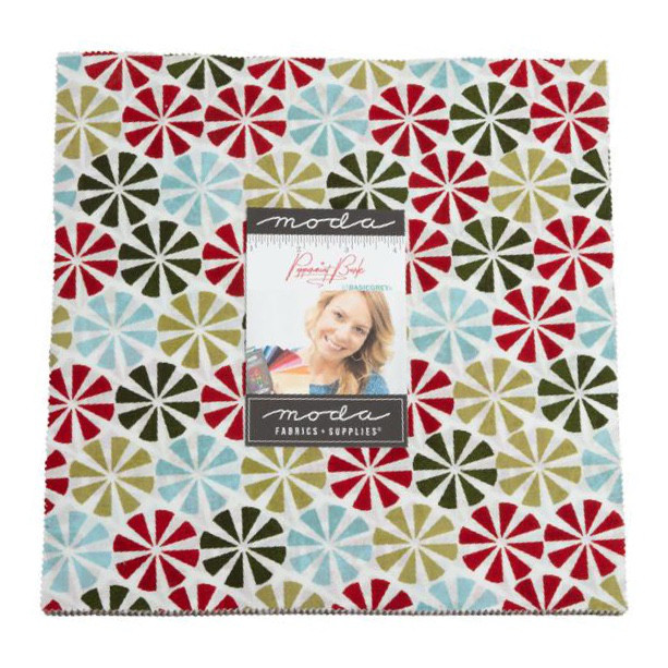 「Peppermint Bark」レイヤーケーキ moda 生地 カットクロス  BasicGrey　クリスマス