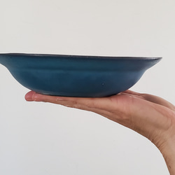 深皿　パスタ皿　シチュー皿　青い皿　いっちん模様 8枚目の画像