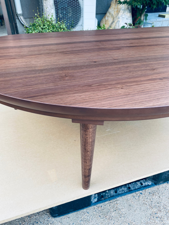 こたつテーブル変形ウォールナット150日本製・ヒーター付き 