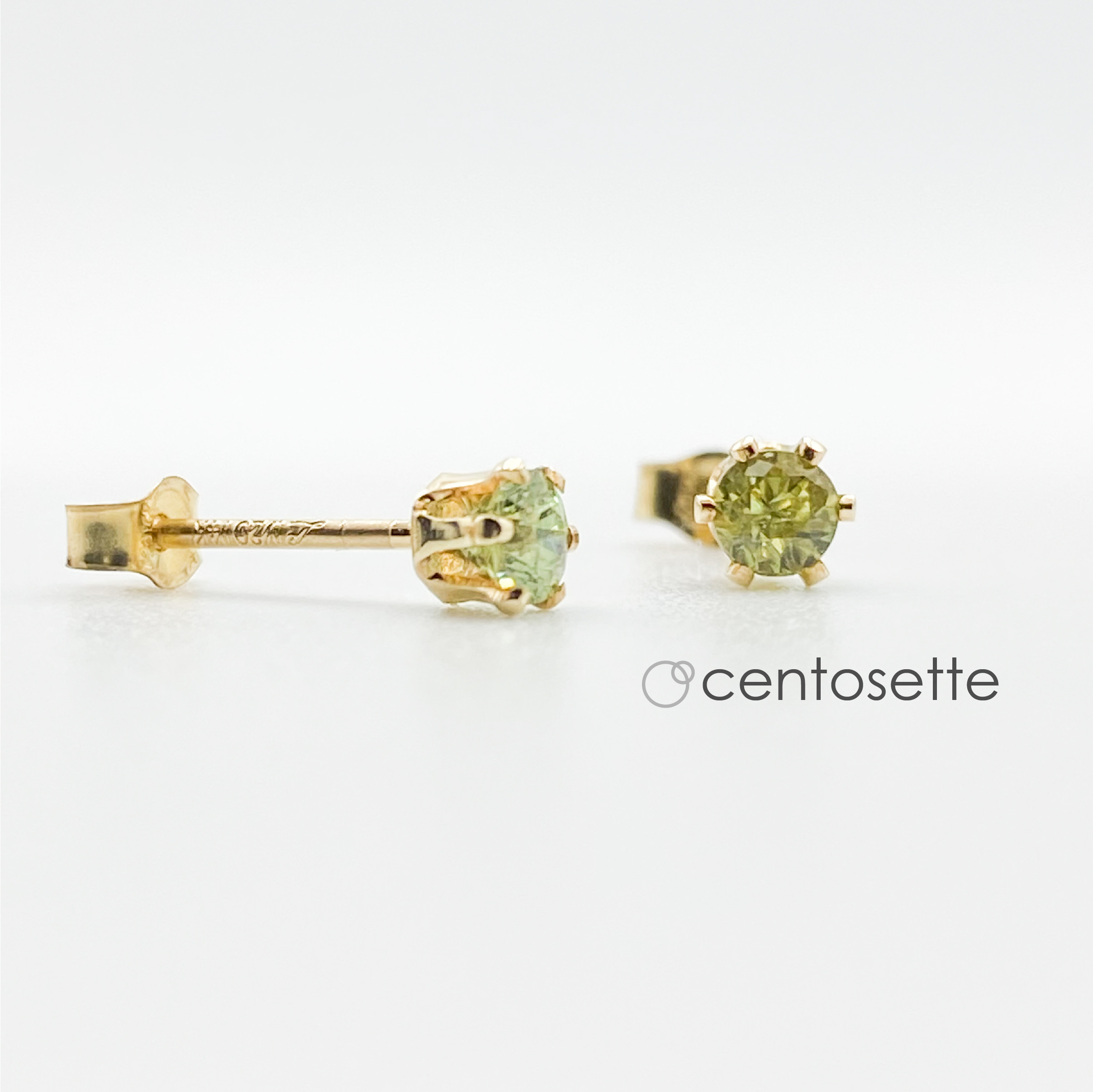 【再販】希少☆デマントイドガーネット14KGF6本爪スタッドピアス/サージカルステンレス・SV925・イヤリング金具変更