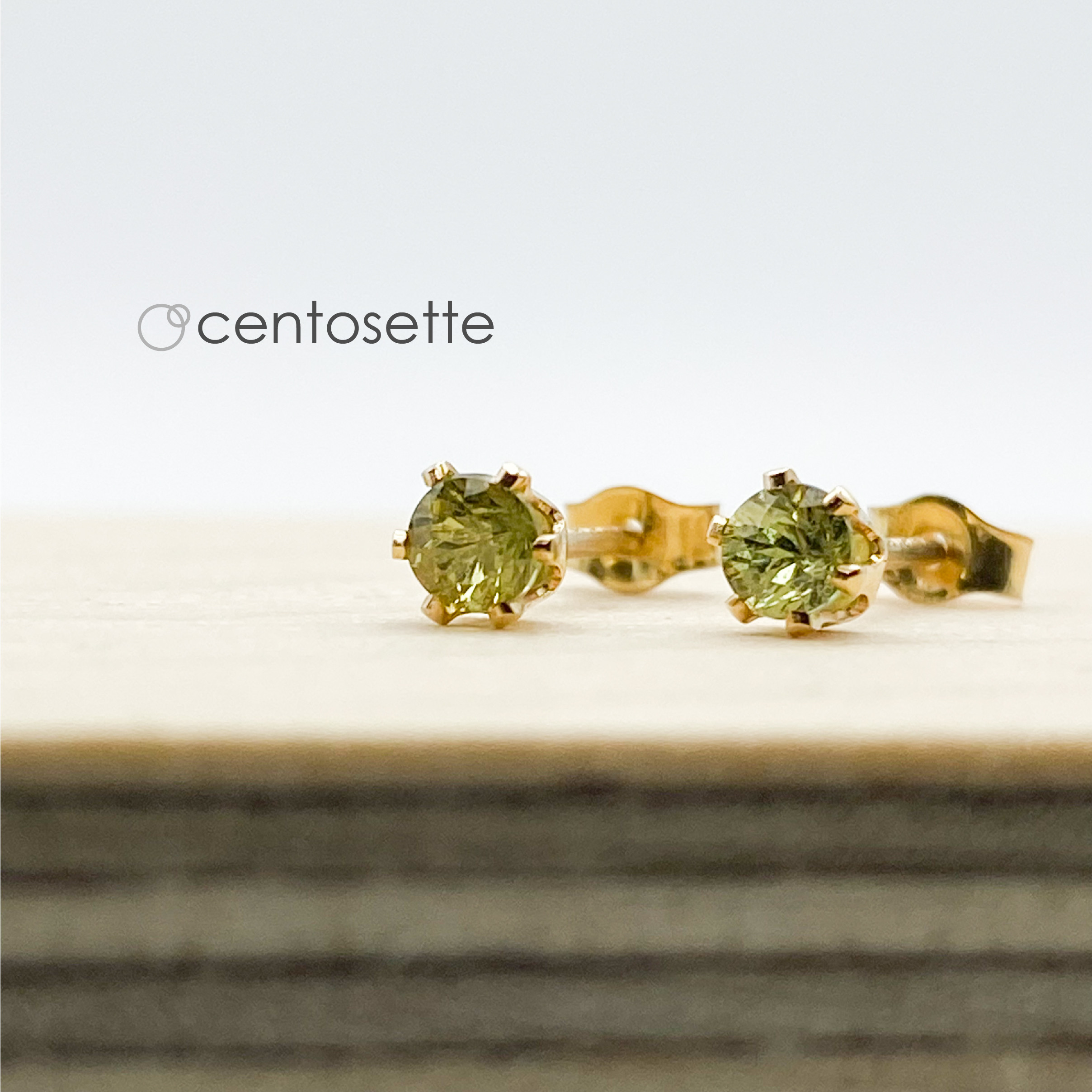 【再販】希少☆デマントイドガーネット14KGF6本爪スタッドピアス/サージカルステンレス・SV925・イヤリング金具変更