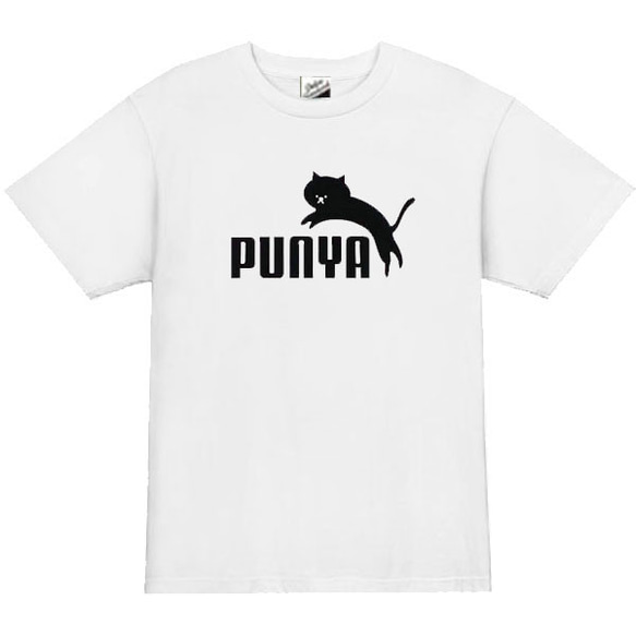 S～3XL/5ozパロディ】プーニャ猫半袖Tシャツ面白いおもしろ