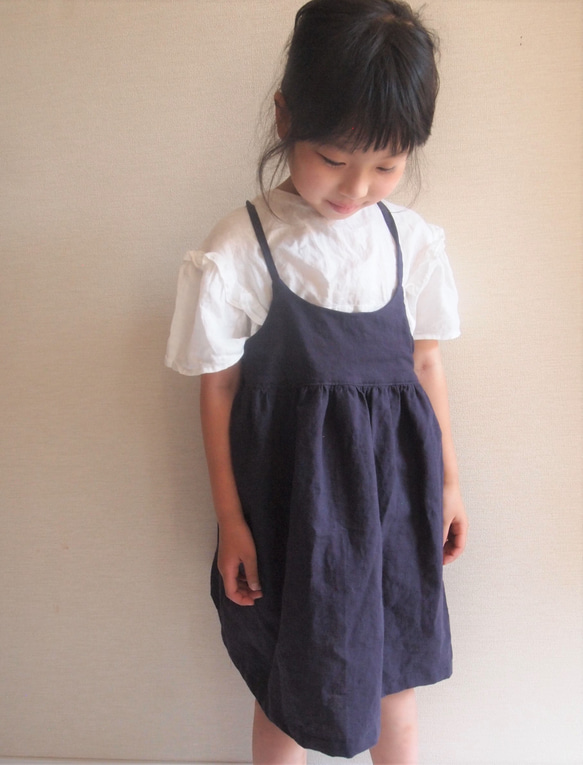 バックリボンキャミワンピース ハンドメイドオーダー 子供服  