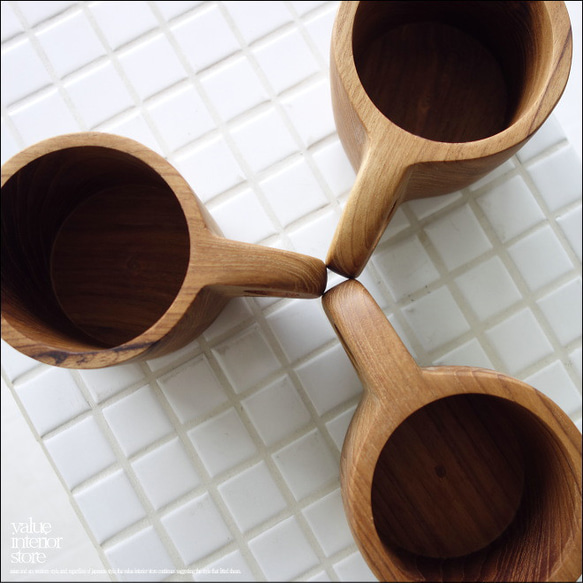 チークカップbutterfly コーヒーカップ 木のコップ マグカップ 木製カップ ティーカップ 木製食器 ナチュラル 5枚目の画像