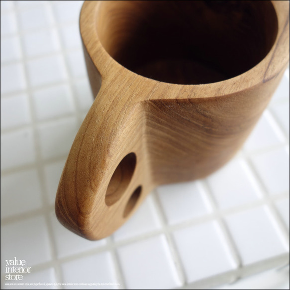 チークカップbutterfly コーヒーカップ 木のコップ マグカップ 木製カップ ティーカップ 木製食器 ナチュラル 2枚目の画像