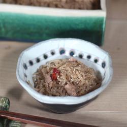 【織部丸模様 鉢小】h201 和食器 陶芸 煮物 プレゼント 結婚祝い お祝い 母の日 陶器 手作り 素敵 2枚目の画像