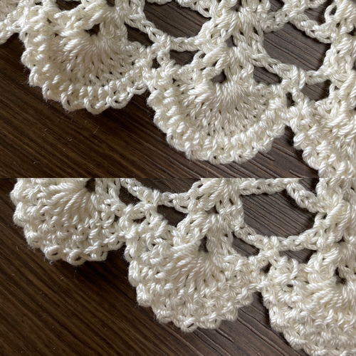 ベット　上掛け　手編み　レース 手編み♡レース♡つけ襟♡ティペット♡オフホワイト その他