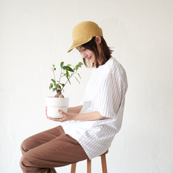 Morino Gakko 男襯衫對接 T 卹（白色） 第17張的照片