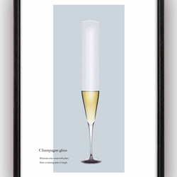 飲みにくいです　ポスター　A4 　アート　seiで検索　結婚祝い　新築祝い　誕生日　グラス   ｃ-189 3枚目の画像