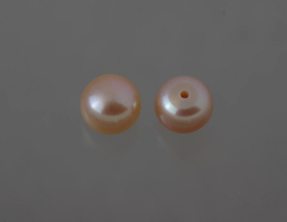 淡水パール　片穴ルース　ボタン型ポテト　パープルピンク　7mm前後 AA級品 商品番号5307AA 2枚目の画像