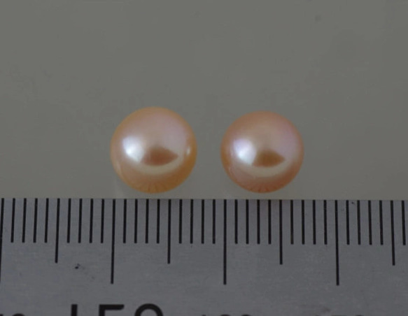 淡水パール　片穴ルース　ボタン型ポテト　パープルピンク　7mm前後 AA級品 商品番号5307AA 3枚目の画像