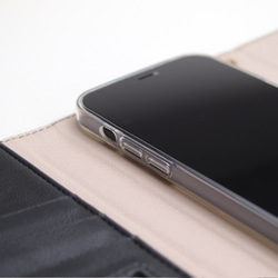 手帳型 iphone ケース ミラー付き シンプル SE 12 可愛い 13 mini カード収納 11 クリアケース 12枚目の画像