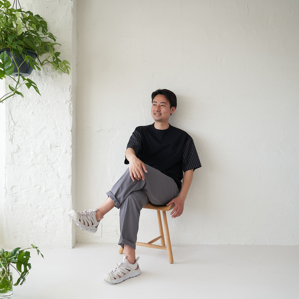 Morino Gakko [男士 L 碼褲子] 夏季褲子 (灰色) 第3張的照片
