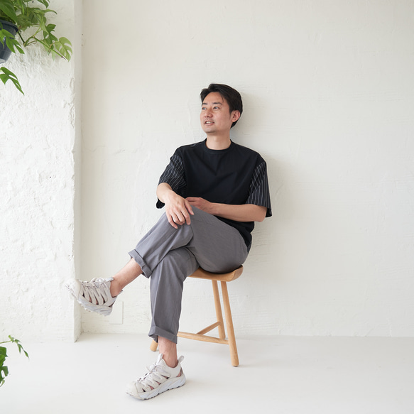 Morino Gakko [男士 L 碼褲子] 夏季褲子 (灰色) 第2張的照片