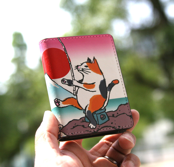 名刺・カードケース　猫が釣り 1枚目の画像