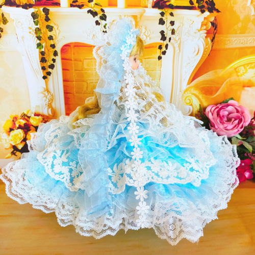 ✨新品極美42✨まるでリカちゃん✨爽やか涼やか〜清楚カワイイ〜サマードレス✨ ✨新品極美42黒✨定価¥19800❣まるでリカちゃん✨大人気セレブ