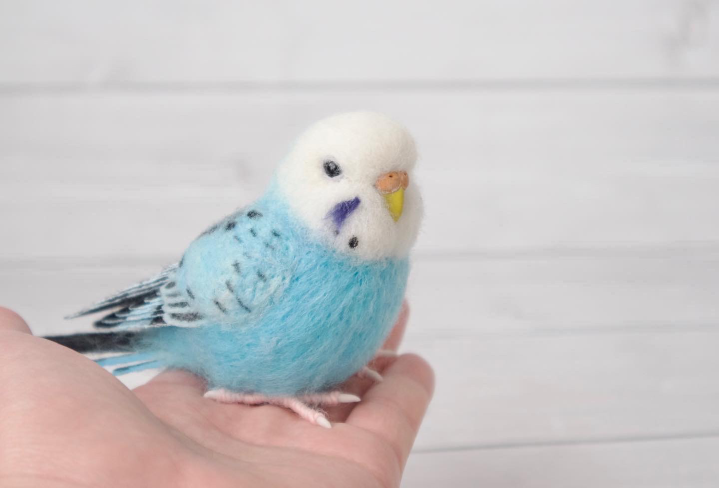 羊毛フェルトのセキセイインコ ふとっちょ【オーダーメイド