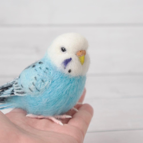 羊毛フェルトのセキセイインコ ふとっちょ【オーダーメイド】 羊毛