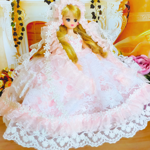 リカちゃん ドレス ピンク 人形服 ドール服 2wey ♡アリス