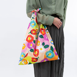 Azuma Tote ~彩虹山茶花~ 100% 棉（有機棉） Azuma 長手柄包，可用作環保袋 第1張的照片