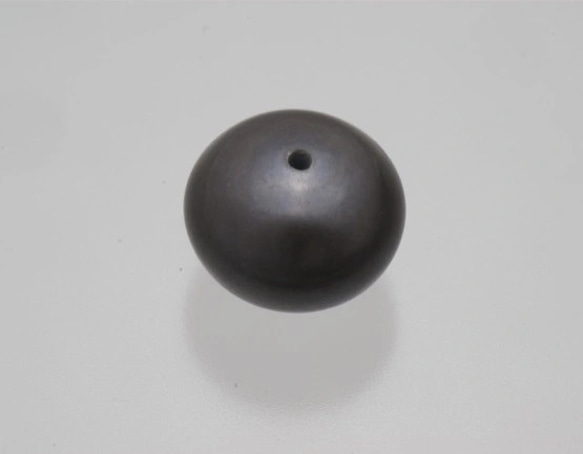 淡水パール　片穴ルース　ボタン型ポテト　ブルーブラック　12-13mm AB-B級品 商品番号5412AB 3枚目の画像