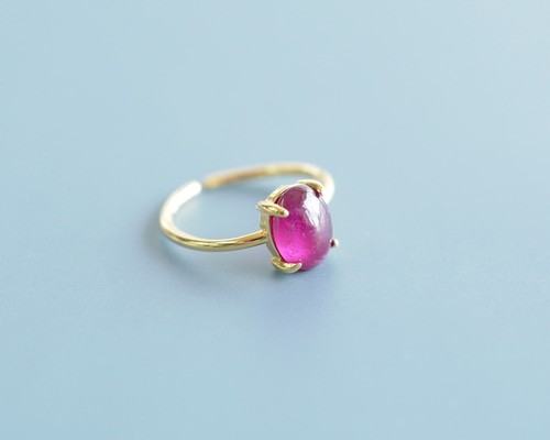 7月誕生石ルビーリング18KGP【オーバル】 指輪・リング clue 通販