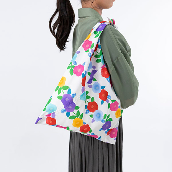 Azuma Tote ~Yumetsubaki~ 100% 棉（有機棉）Azuma 長手柄包，可用作環保袋 第8張的照片