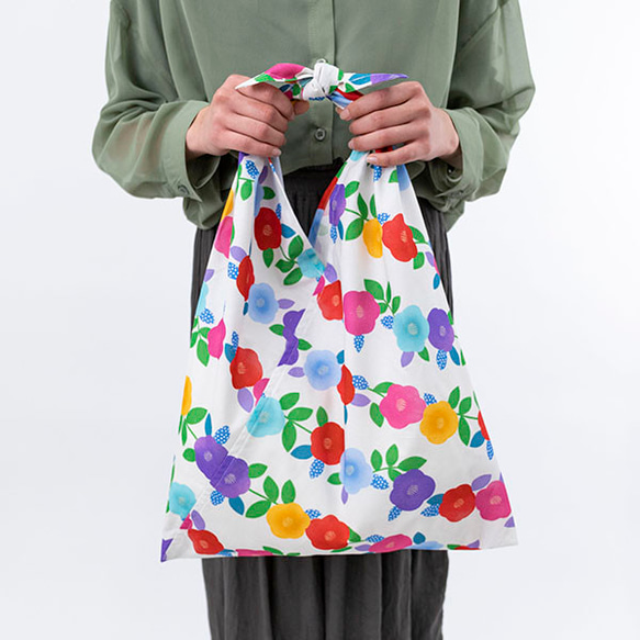Azuma Tote ~Yumetsubaki~ 100% 棉（有機棉）Azuma 長手柄包，可用作環保袋 第5張的照片
