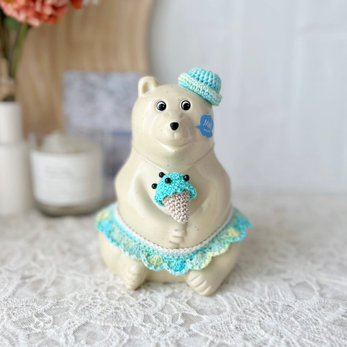 しろくま貯金箱　アイスクリーム トリプル　2点セット しろくま貯金箱 チョコミントアイスセット その他人形 andante13 通販