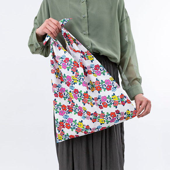 Azuma 手提包 - Irodori Camellia - 100% 棉（有機棉）Azuma 包，帶長手柄，可用作環保包 第6張的照片