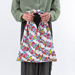 Azuma 手提包 - Irodori Camellia - 100% 棉（有機棉）Azuma 包，帶長手柄，可用作環保包 第5張的照片