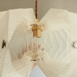 Origami Pendant Lamp Cloud Ｍサイズ　土佐落水和紙 6枚目の画像