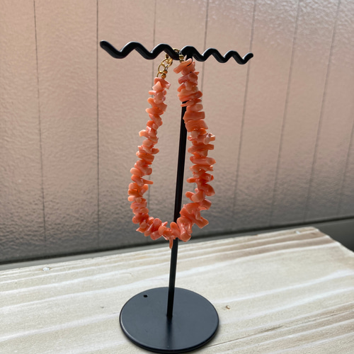 ピンク珊瑚のヤタラブレスレット.ピンクグラデーションビビットな