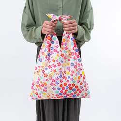Azuma 手提包 - 小花 - 100% 棉（有機棉）Azuma 包，帶長手柄，可用作環保包 第5張的照片