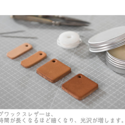 【需要手縫的半成品】原色植物丹寧鞣製錢包套件可定制銅模刻字 第12張的照片