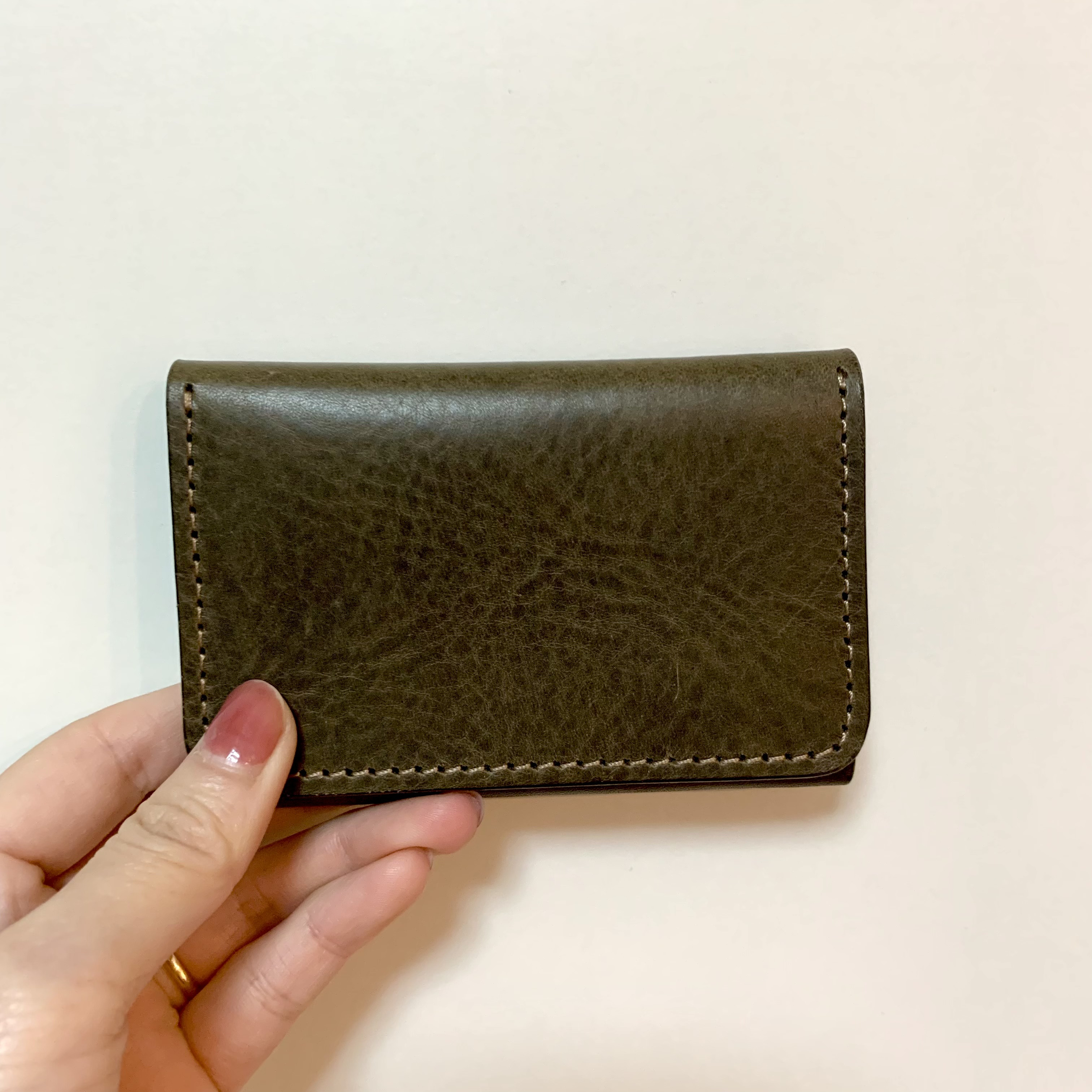 風琴マチカードケース/シュリンクオイル