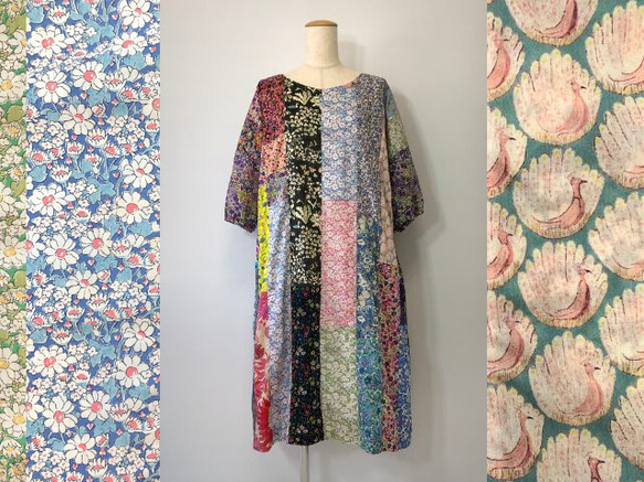 all LIBERTY タナローン パッチワーク ワンピース① アリスW