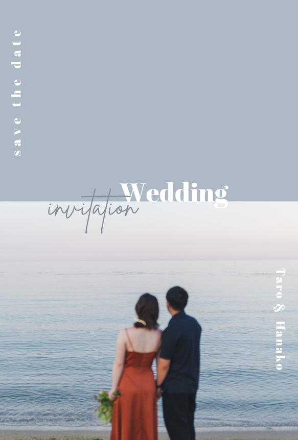 結婚式 招待状デザイン データ納品 2枚目の画像