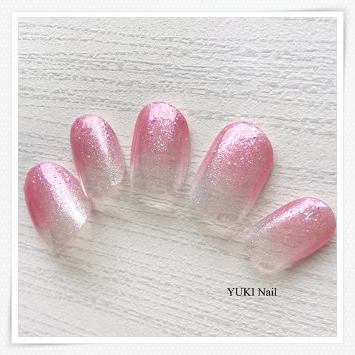 フランス製★JUSTINE CLENQUET ネイルリング グラデーションpink Justine Clenquet - Sam gradient pink nail ring