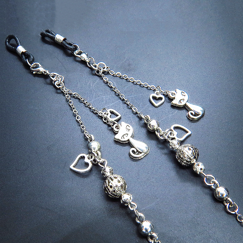 ♪487❤️ アンティーク　ビーズ　マスクチェーン　メガネチェーン　ハンドメイド