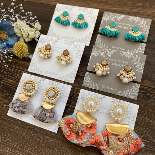 ♡ハンドメイド♡ビジューピアスイヤリング№531 No.531 ハンドメイド ピアス イヤリング - メルカリ