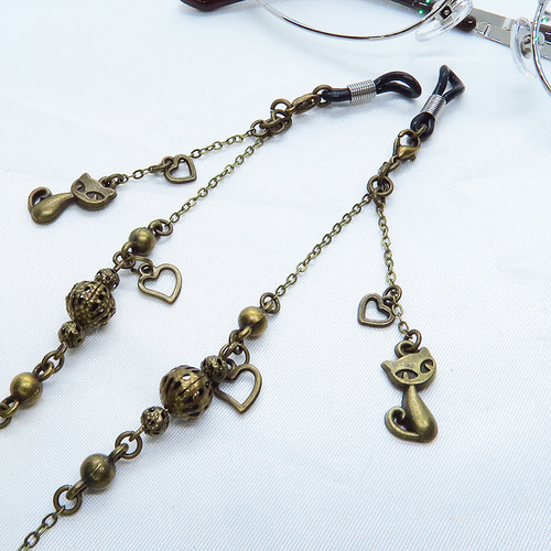 ♪479❤️ アンティーク ビーズ マスクチェーン メガネチェーン