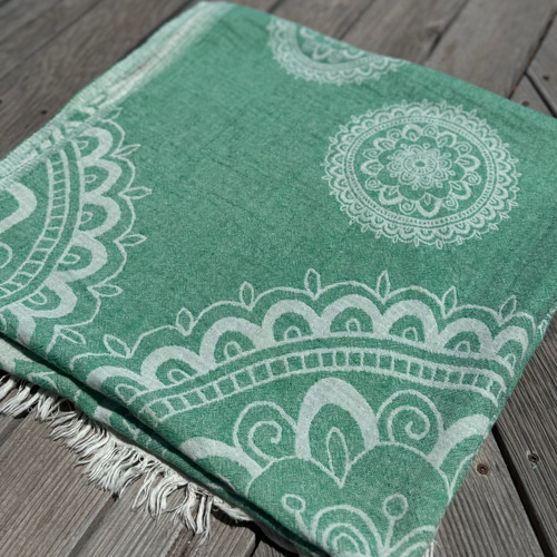 トルコ・ペシュテマル・オーガニックコットン・バスタオル・曼荼羅