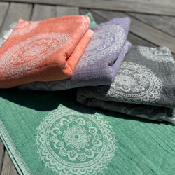 トルコ・ペシュテマル・オーガニックコットン・バスタオル・曼荼羅