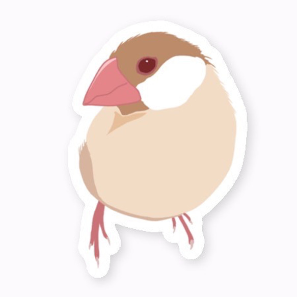シナモン文鳥さんのステッカー シール・ステッカー 文鳥遊 雛乃 通販